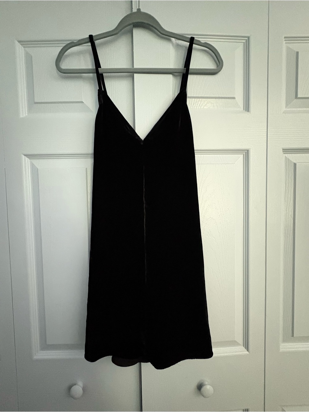 For Love & Lemons Holiday Party Black V-Neck Slip Dress Camisole sz L